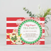 クリスマスホリデーティーパーティの招待状 招待状 (スタンド正面)