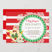 クリスマスホリデーティーパーティの招待状 招待状 (正面/裏面)