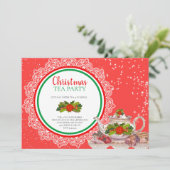 クリスマスホリデーティーパーティの招待状 招待状 (スタンド正面)