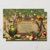 クリスマスホリデーティーパーティの招待状 招待状 (正面/裏面)