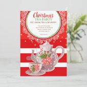 クリスマスホリデーティーパーティの招待状 招待状 (スタンド正面)