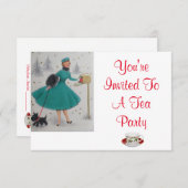 クリスマスホリデーティーパーティの招待状 招待状 (正面/裏面)