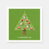 クリスマスホリデーティーパーティーナプキンス スタンダードカクテルナプキン (正面)