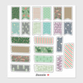 クリスマスホリデーテープ及びリボンクラフトセット シール (シート)