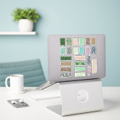 クリスマスホリデーテープ及びリボンクラフトセット シール (デスク上のノートパソコン)