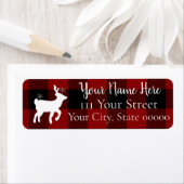 クリスマスホリデーディアオンバッファロープレイドカスタム ラベル (インサイチュ)