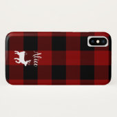 クリスマスホリデーディアオンバッファロープレイドカスタム Case-Mate iPhoneケース (裏面(横))