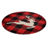 クリスマスホリデーディアー〔雄ジカの〕枝角レッドブラックギンガム カッティングボード (角)