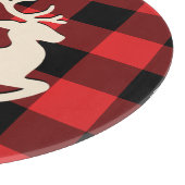 クリスマスホリデーディアー〔雄ジカの〕枝角レッドブラックギンガム カッティングボード (角)