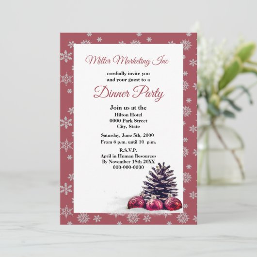 クリスマスホリデーディナーパーティーfor Business 招待状 (スタンド正面)
