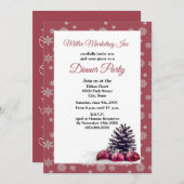 クリスマスホリデーディナーパーティーfor Business 招待状 (正面/裏面)