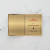 クリスマスホリデーディナー家族写真招待状 シーズンカード (内部)