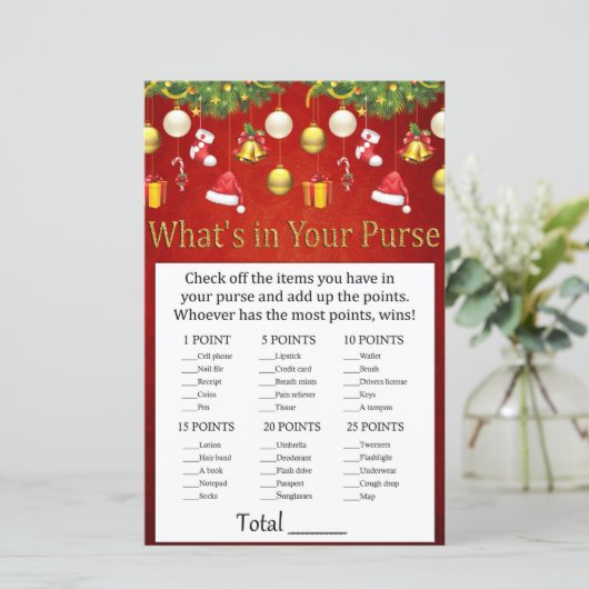 クリスマスホリデーデコールあなたの財布のゲームの中に何がある (スタンド正面)