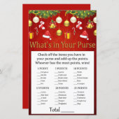 クリスマスホリデーデコールあなたの財布のゲームの中に何がある (正面/裏面)