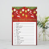 クリスマスホリデーデコールベビー単語スクランブルゲーム (スタンド正面)