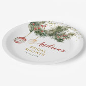 クリスマスホリデーデッキザホールズブライダルシャワー ペーパープレート (アングル)