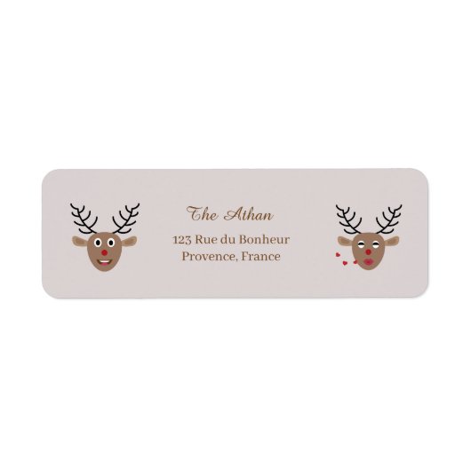 クリスマスホリデートインデア赤面差出人住所 ラベル (正面)