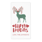 クリスマスホリデートインデナーギフトラベル ラベル (正面)