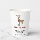 クリスマスホリデートインデナービジネスロゴ紙 紙コップ (裏面)