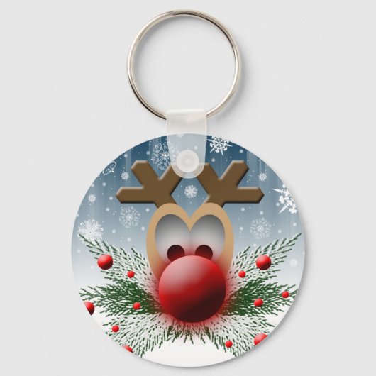 クリスマスホリデートナカイ キーホルダー (正面)