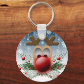 クリスマスホリデートナカイ キーホルダー (正面)