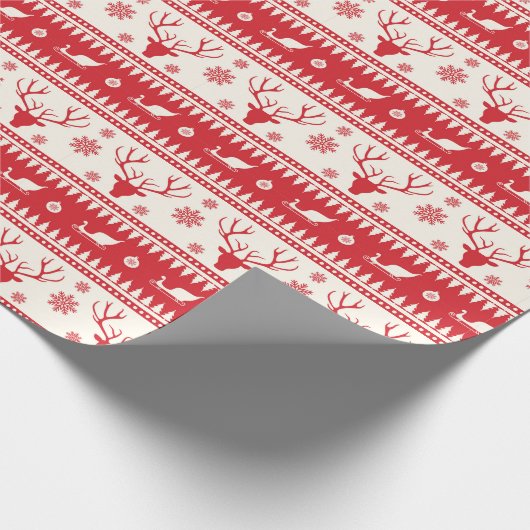 クリスマスホリデートナディアサンタスレイ ラッピングペーパー (角)