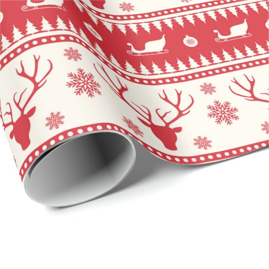 クリスマスホリデートナディアサンタスレイ ラッピングペーパー (ロールコーナー)