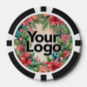 クリスマスホリデートランプのポーカーパーティー企業のビジネス ポーカーチップ (正面)