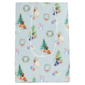 クリスマスホリデードッグス ミディアムペーパーバッグ (裏面)