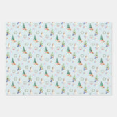 クリスマスホリデードッグス ラッピングペーパーシート (正面3)