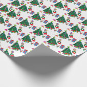クリスマスホリデーナイトギフトパターン ラッピングペーパー (角)
