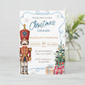 クリスマスホリデーナツクラッカーディナー招待状 招待状 (スタンド正面)