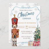 クリスマスホリデーナツクラッカーディナー招待状 招待状 (正面/裏面)