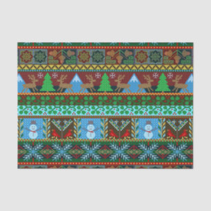 クリスマスホリデーニットのセーターパターントナカイ 薄葉紙