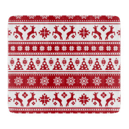 クリスマスホリデーノルディックパターンコージー カッティングボード