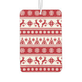 クリスマスホリデーノルディックパターンコージー カーエアーフレッシュナー (裏面)
