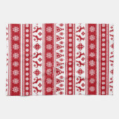 クリスマスホリデーノルディックパターンコージー キッチンタオル (横)