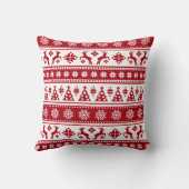 クリスマスホリデーノルディックパターンコージー クッション (裏面)