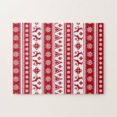 クリスマスホリデーノルディックパターンコージー ジグソーパズル (横)