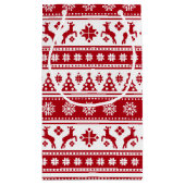 クリスマスホリデーノルディックパターンコージー スモールペーパーバッグ (裏面)