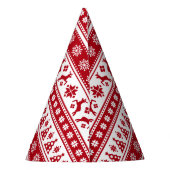 クリスマスホリデーノルディックパターンコージー パーティーハット (裏面)
