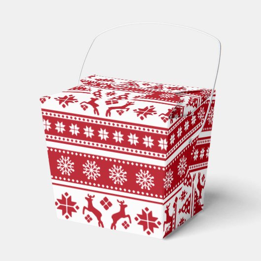 クリスマスホリデーノルディックパターンコージー フェイバーボックス (正面サイド)