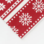 クリスマスホリデーノルディックパターンコージー フリースブランケット (角)