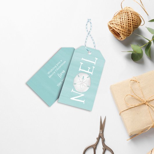クリスマスホリデーノールキュートタイポグラフィサンドドル ギフトタグ
