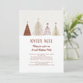 クリスマスホリデーノールツリーズスノーエレガントパーティー 招待状 (スタンド正面)