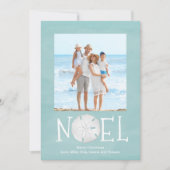 クリスマスホリデーノールフォトシンプルトレンディービーチ シーズンカード (正面)