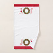 クリスマスホリデーバスタオルのセット – 喜び バスタオルセット (ハンドタオル)