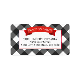 クリスマスホリデーバッファロープレイド差出人住所 ラベル