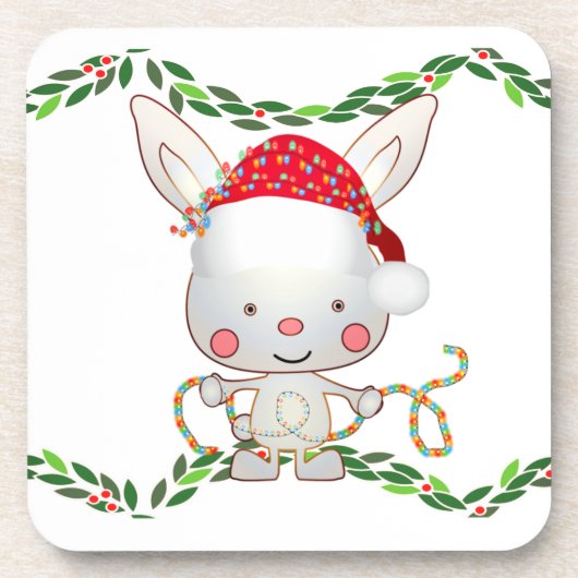クリスマスホリデーバニー コースター (正面)
