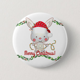 クリスマスホリデーバニー 缶バッジ